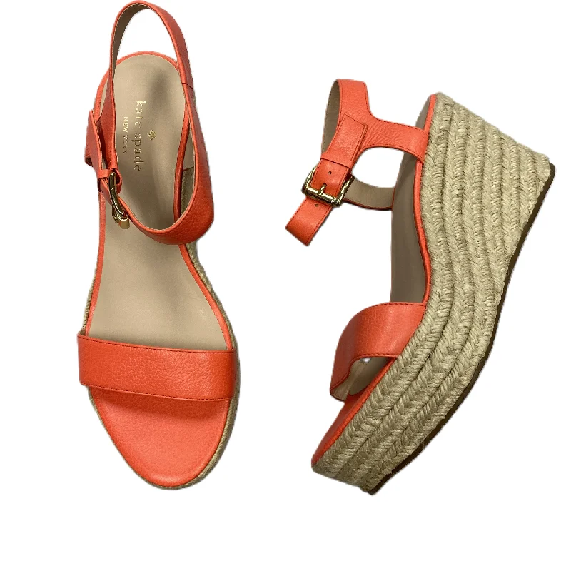 Coral Sandals Designer By Kate Spade, Size: 10 Single - Buckle Monk Look  