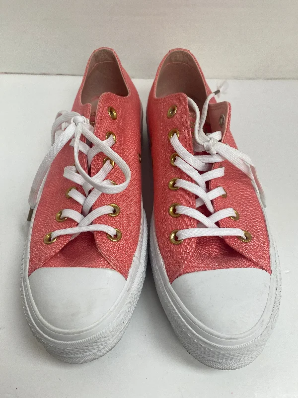 Coral Shoes Sneakers Converse, Size 9.5 Retro Plimsoll Style  