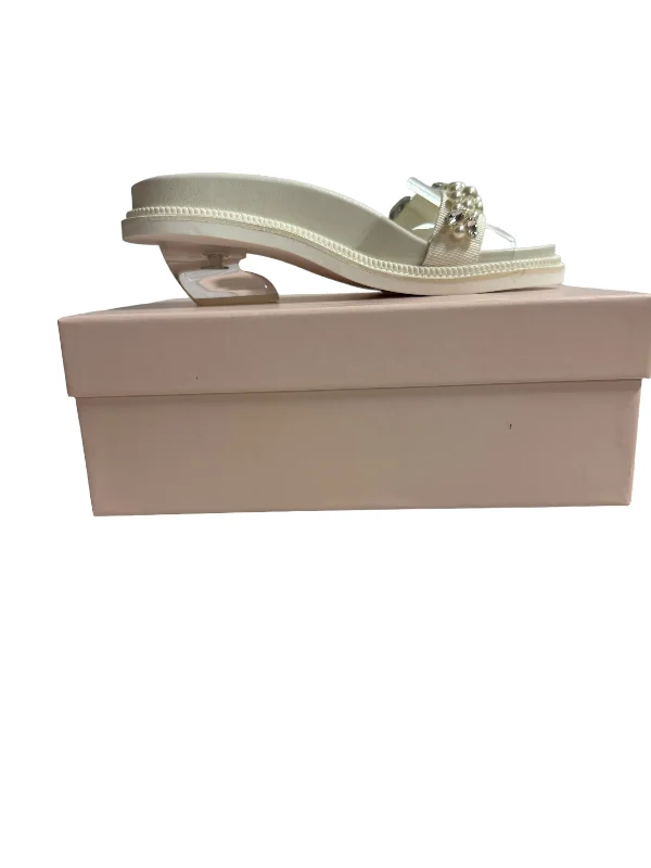 Cream Sandals Luxury Designer Simone Rocha, Size 10 Dressy Chelsea Boot Style 