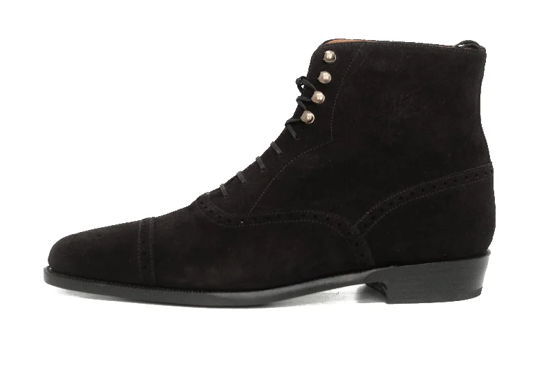 David - MTO - Black Suede - JKF Last - Single Leather Sole - Aged Silver Speed Hooks Smart - Shoe Functionality Style David - MTO - Black Suede - JKF Last - Single Leather Sole - Aged Silver Speed Hooks Smart - Shoe Functionality Style