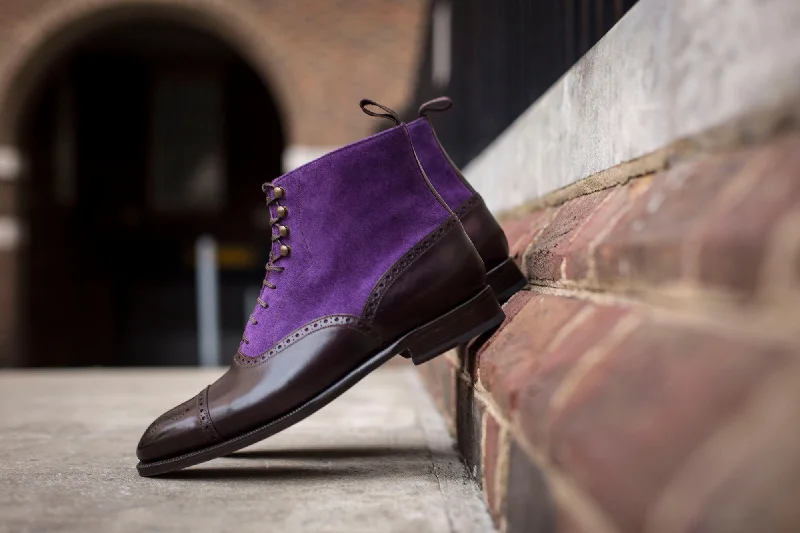 David - MTO - Plum Museum Calf / Purple Suede (Heart Medallion) - NGT Last - Single Leather Sole Blue Coast Loafer Aesthetic David - MTO - Plum Museum Calf / Purple Suede (Heart Medallion) - NGT Last - Single Leather Sole Blue Coast Loafer Aesthetic