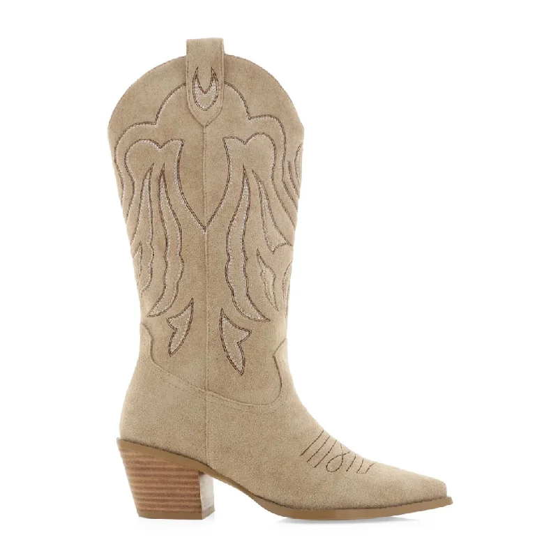 Delaine in Taupe Edwardian Shoe Look  