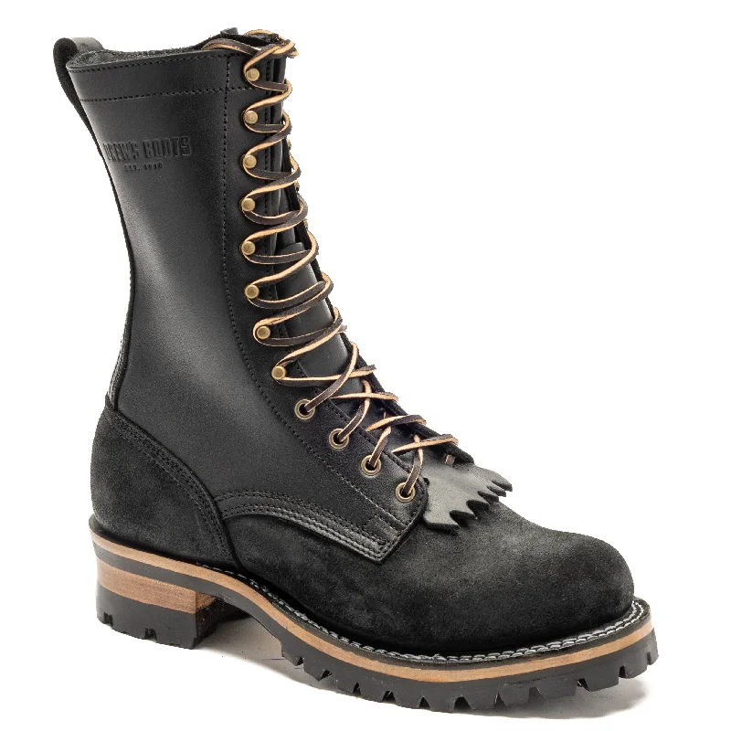 Drew's 10-inch Logger - Black Combo Hiking Boot Durability Style  