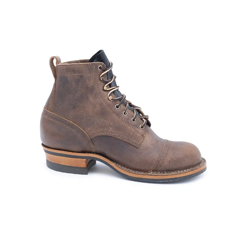 DREW'S 6-INCH CONTRACTOR TOE CAP - ROWDY SMOOTH Suede Desert Boot 