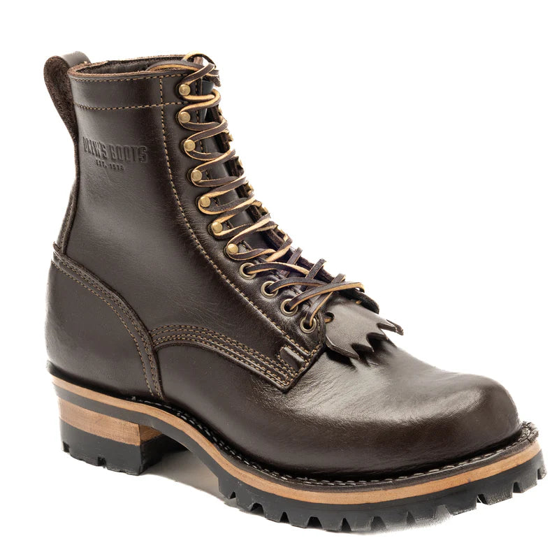 Drew's 8-Inch Logger - Brown Smooth Size Size 9.5D Dressy Chelsea Boot Style 