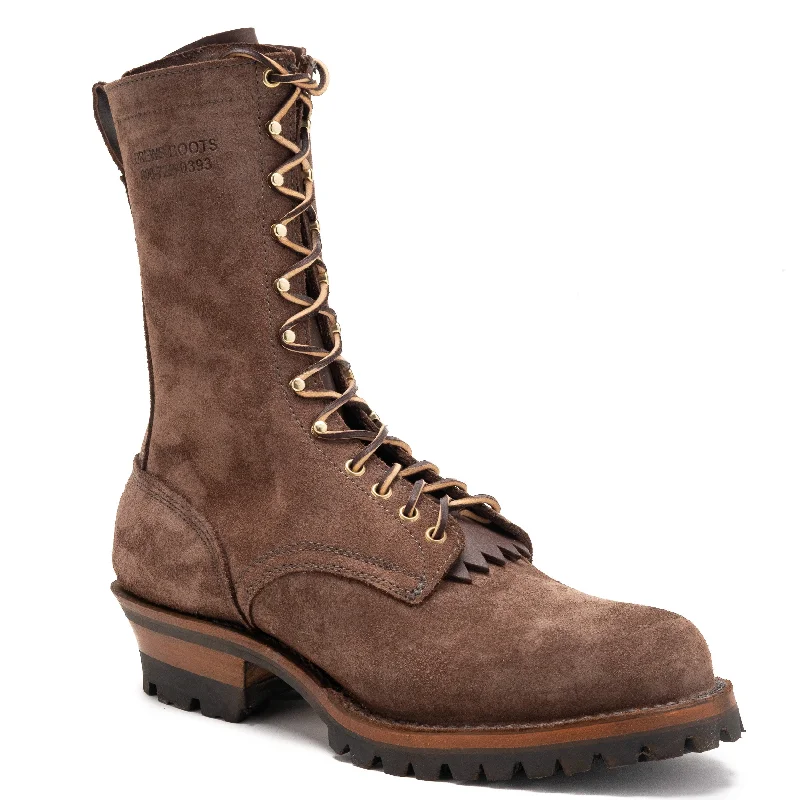 Drew's Women's All Brown Roughout - #WDRAC904V-BRNRO SIZE 6.5EE Embroidered Cowboy Boot Design  