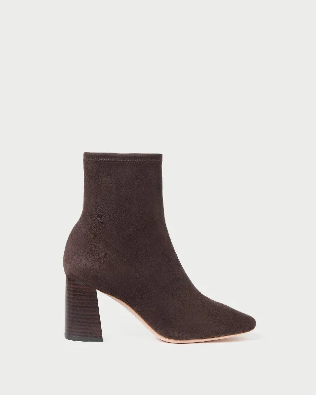 Elise Dark Brown Stretch Bootie Mod Oxford Design  