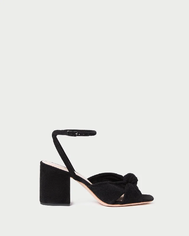 Fiamma Black Knot Heeled Sandal Ivy League - Inspired Derby Look 