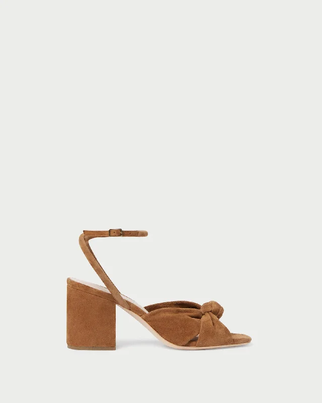 Fiamma Cacao Knot Mid-Heel Sandal Combat - Inspired Military Boot Look  