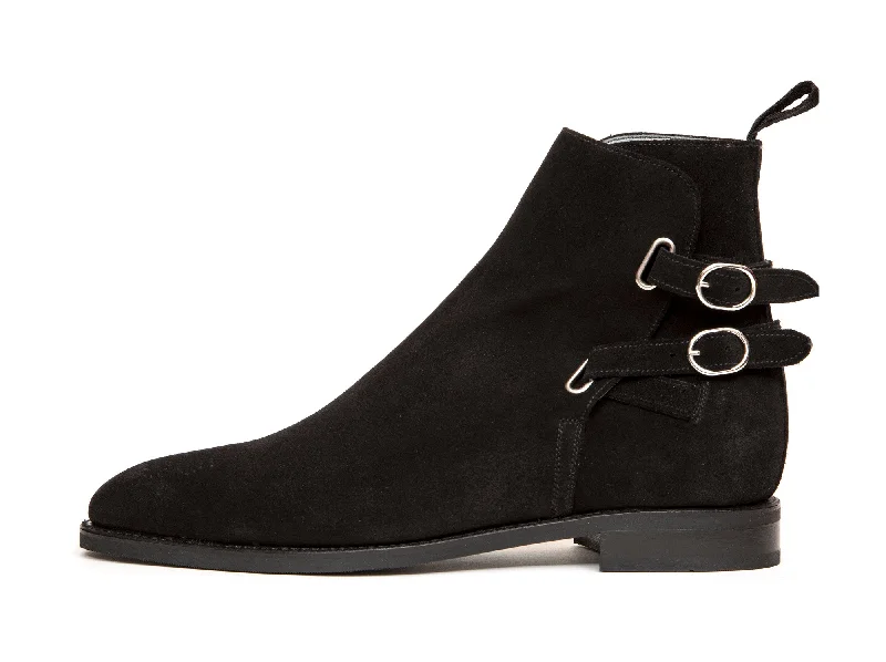 Genesee - MTO - Black Suede - MGF Last - Single Leather Sole Dressy Chelsea Boot Style Genesee - MTO - Black Suede - MGF Last - Single Leather Sole Dressy Chelsea Boot Style