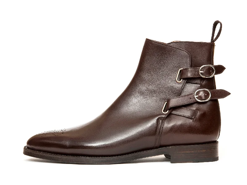 Genesee - MTO - Dark Brown Calf With Medallion - LPB Last - Double Leather Sole Retro Plimsoll Style Genesee - MTO - Dark Brown Calf With Medallion - LPB Last - Double Leather Sole Retro Plimsoll Style