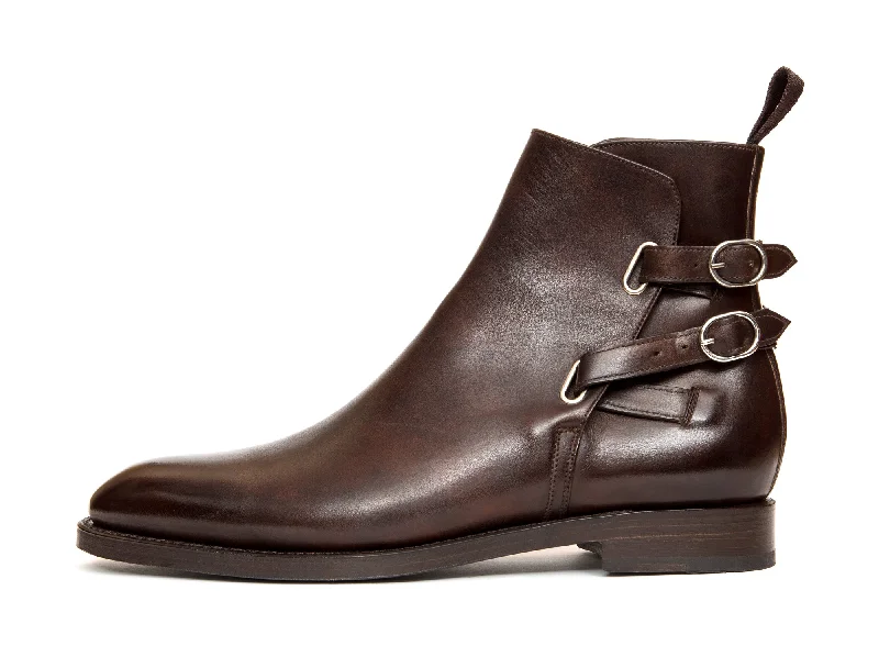 Genesee - MTO - Dark Brown Museum Calf - NGT Last - Double Leather Sole Camouflage Print Boot Style Genesee - MTO - Dark Brown Museum Calf - NGT Last - Double Leather Sole Camouflage Print Boot Style