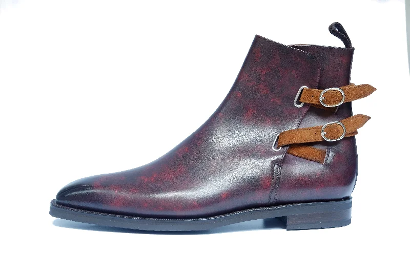 Genesee - MTO - Plum Marble Patina / Snuff Suede - LPB Last - Double City Rubber Sole Mod Oxford Design Genesee - MTO - Plum Marble Patina / Snuff Suede - LPB Last - Double City Rubber Sole Mod Oxford Design