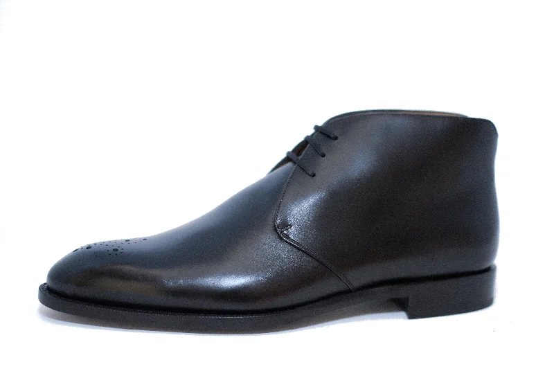 Georgetown - MTO - Black Calf - NGT Last - Single Leather Sole Casual Loafer Style          