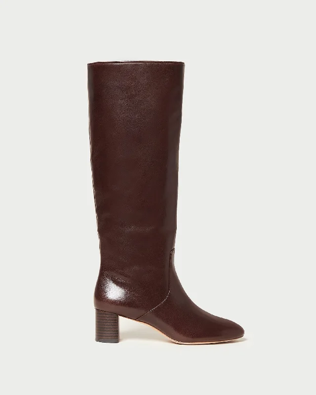 Gia Espresso Tall Boot Casual Loafer Style          