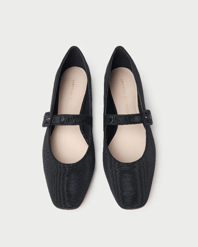 Ginger Black Moiré Mary Jane Zip - Up Boot Style  