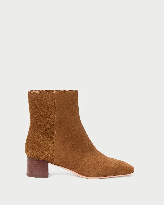 Ginny Cacao Suede Ankle Boot Tech - Inspired Sneaker Look  