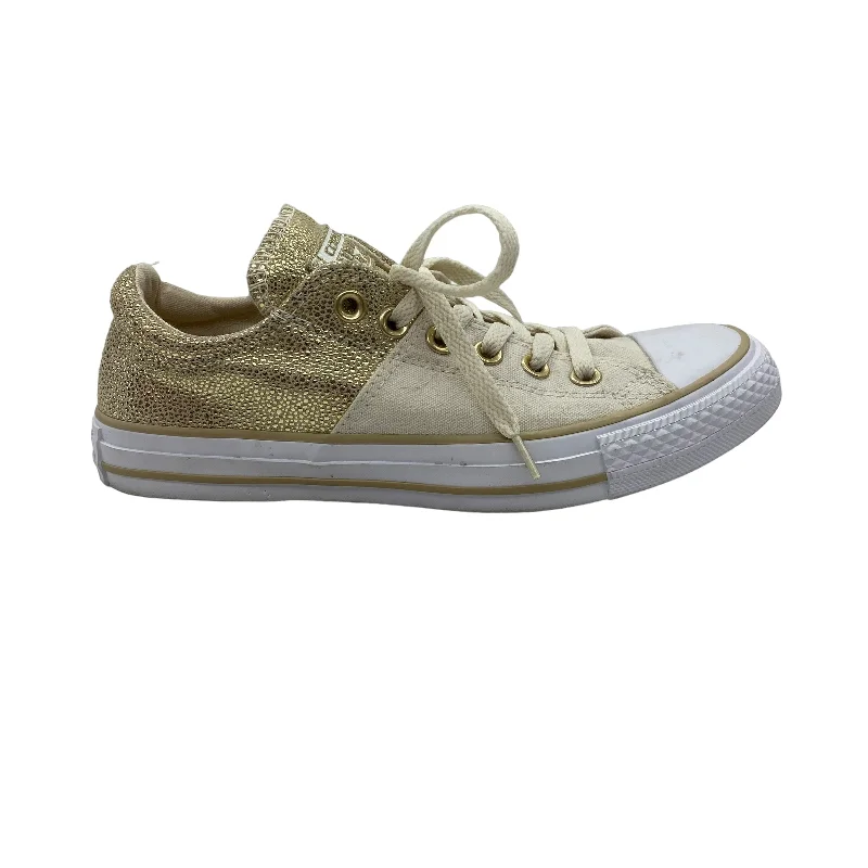 GOLD SHOES SNEAKERS by CONVERSE Size:7 Retro Basketball Sneaker Design  