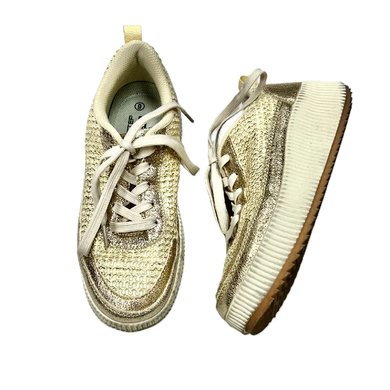 Gold Shoes Sneakers By Lucky Step, Size: 6 Skateboarding Sneaker Style  