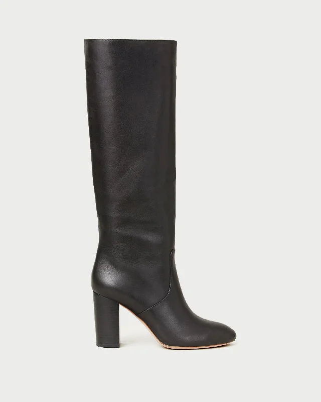 Goldy Black Tall Boot Neon - Accent Sneaker Look  