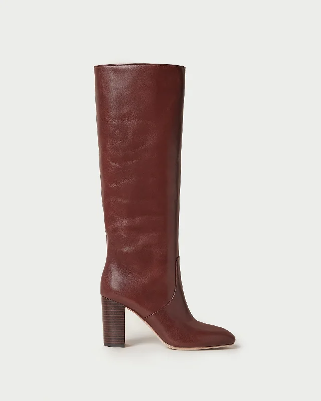 Goldy Espresso Tall Boot Brogue Oxford Aesthetic 