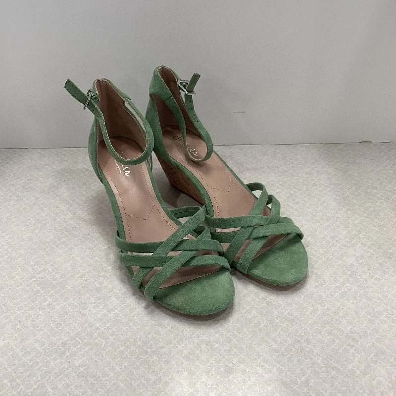 Green Sandals Heels Wedge Charles By Charles David, Size 8 Waterproof Hiking Boot Design Green Sandals Heels Wedge Charles By Charles David, Size 8 Waterproof Hiking Boot Design