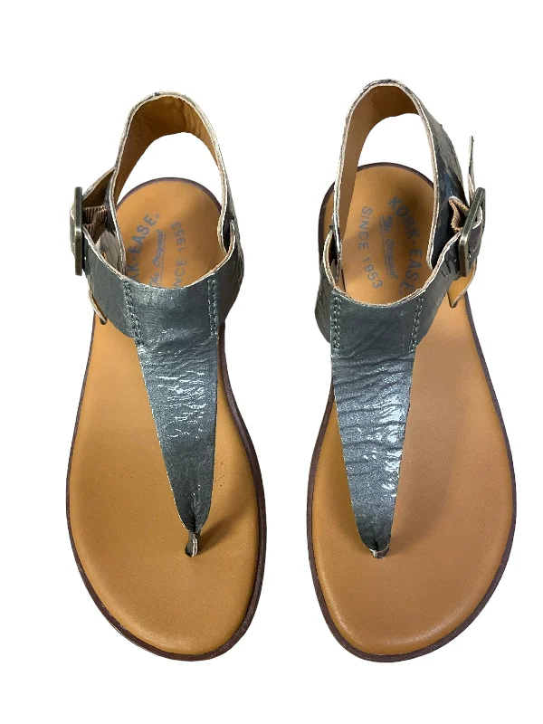 Grey Sandals Flip Flops Kork Ease, Size 6 Ankle - High Military Boot Style  