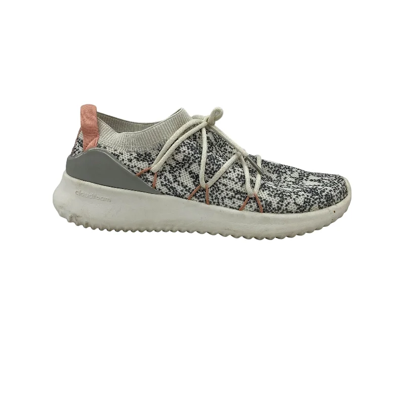 GREY & WHITE SHOES Athletic by ADIDAS Size:8 Retro Plimsoll Style  