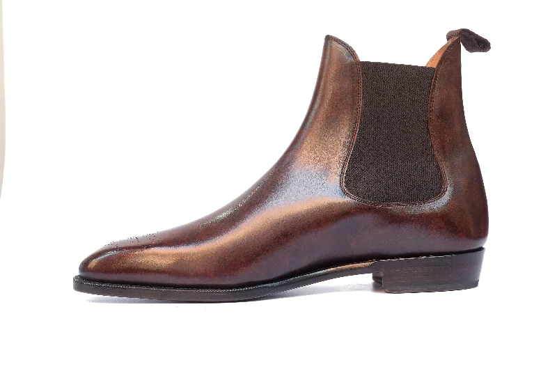 Highland - MTO - Dark Brown Marble Patina - MGF Last - Single Leather Sole Suede Desert Boot Highland - MTO - Dark Brown Marble Patina - MGF Last - Single Leather Sole Suede Desert Boot