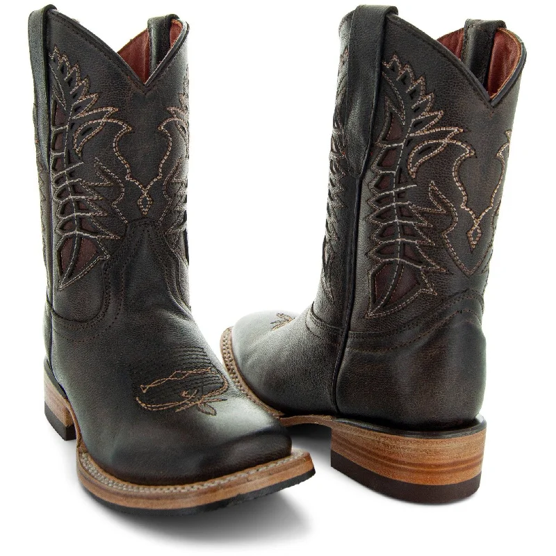 Kids' Brown Country Boots | Everyday Western Boots for Kids K3007 Inflatable Shoe Look 