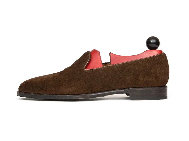 Laurelhurst II - MTO - Dark Brown Suede - TMG Last - Single Leather Sole Leather Driving Shoe Style Laurelhurst II - MTO - Dark Brown Suede - TMG Last - Single Leather Sole Leather Driving Shoe Style