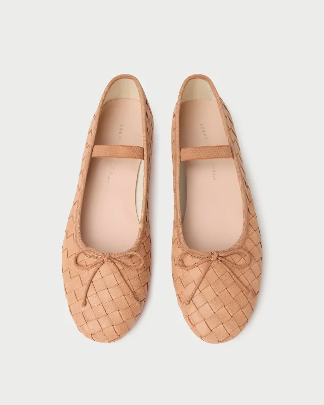 Leonie Honey Ballet Flat Tassel Driving Shoe Look 