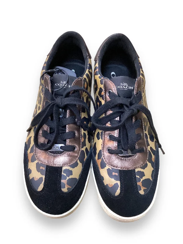 Leopard Print Shoes Sneakers Coach, Size 10 Camouflage Print Boot Style  