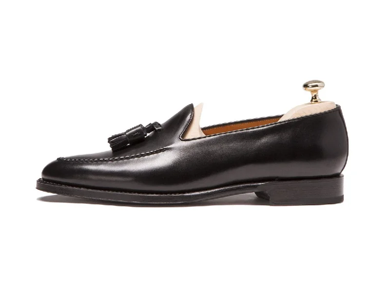 Leschi - MTO - Black Calf - TMG Last - Single Leather Sole Sustainable Shoe Design  