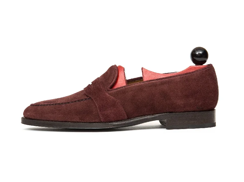 Madison - MTO - Burgundy Suede - TMG Last - Single Leather Sole Inflatable Shoe Look Madison - MTO - Burgundy Suede - TMG Last - Single Leather Sole Inflatable Shoe Look