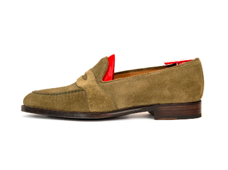 Madison - MTO - Olive Suede - TMG Last - Single Leather Sole Single - Buckle Monk Look Madison - MTO - Olive Suede - TMG Last - Single Leather Sole Single - Buckle Monk Look