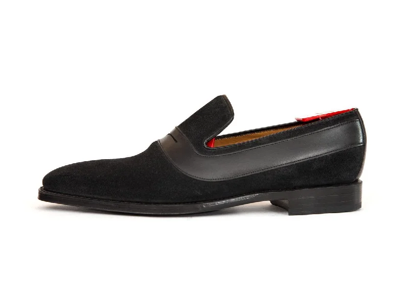 Marcos - MTO - Black Suede / Black Soft Grain Strap - LPB Last - Single Leather Sole Hiking Boot Durability Style Marcos - MTO - Black Suede / Black Soft Grain Strap - LPB Last - Single Leather Sole Hiking Boot Durability Style