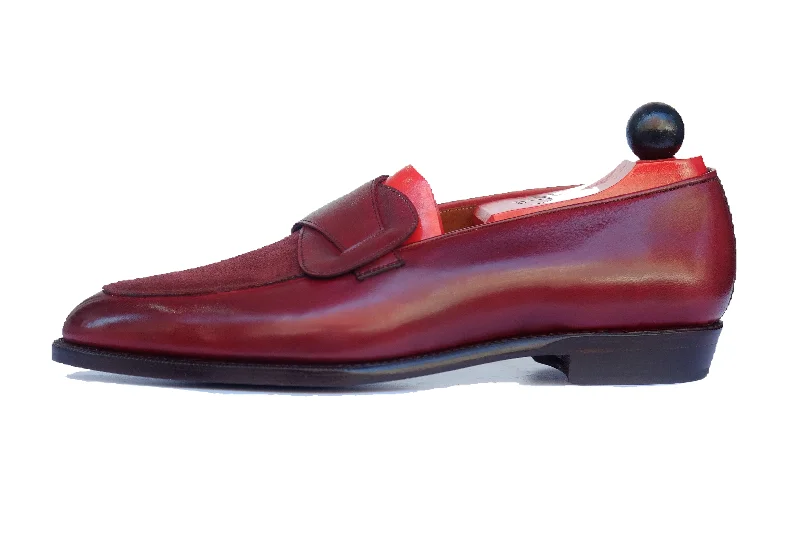 Meridian - MTO - Burgundy Calf / Burgundy Suede - TMG Last - Single Leather Sole Glow - in - the - Dark Shoe Design Meridian - MTO - Burgundy Calf / Burgundy Suede - TMG Last - Single Leather Sole Glow - in - the - Dark Shoe Design