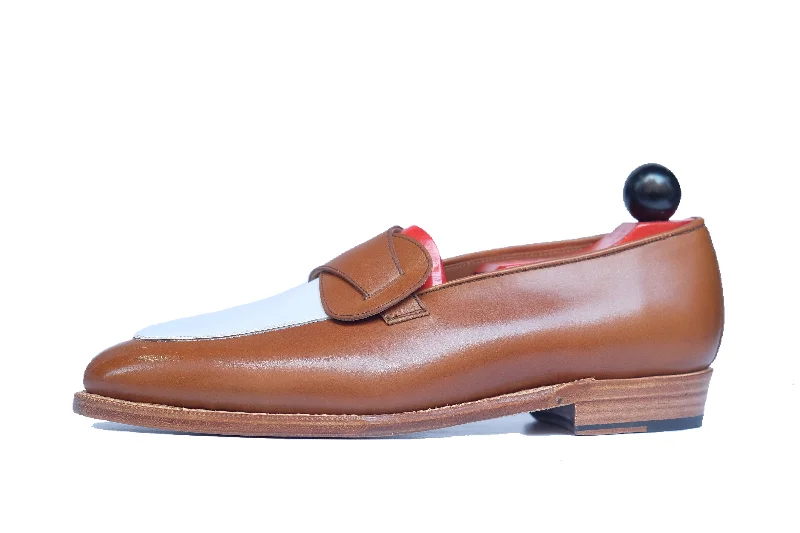 Meridian - MTO - Maple Calf / White Calf - TMG Last - Single Leather Sole Neon - Accent Sneaker Look Meridian - MTO - Maple Calf / White Calf - TMG Last - Single Leather Sole Neon - Accent Sneaker Look