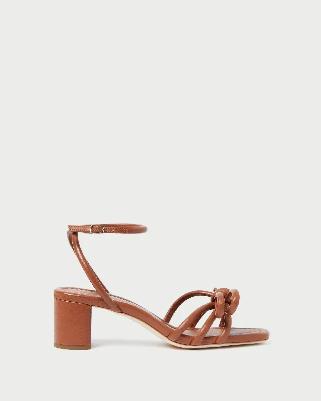 Mikel Timber Bow Mid-Heel Sandal Vintage Oxford Appeal 