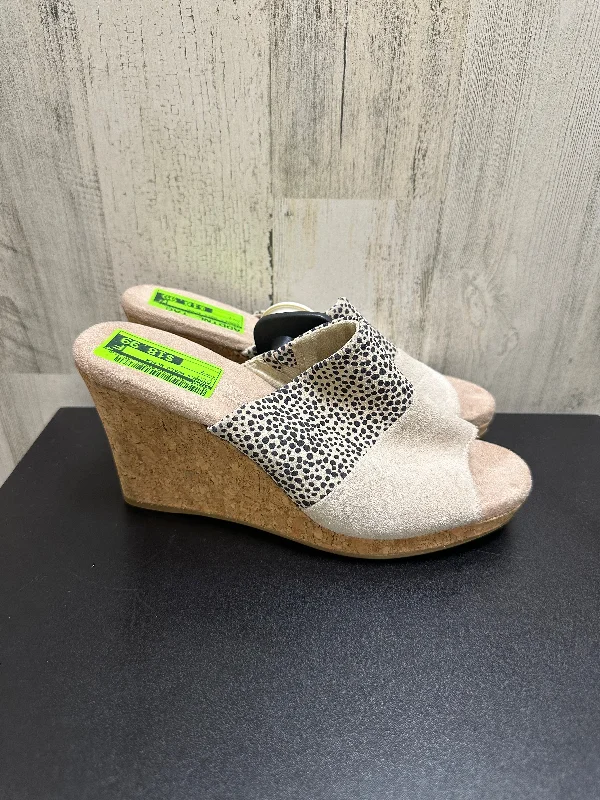 Multi-colored Sandals Heels Block Toms, Size 7 Ankle - High Military Boot Style  