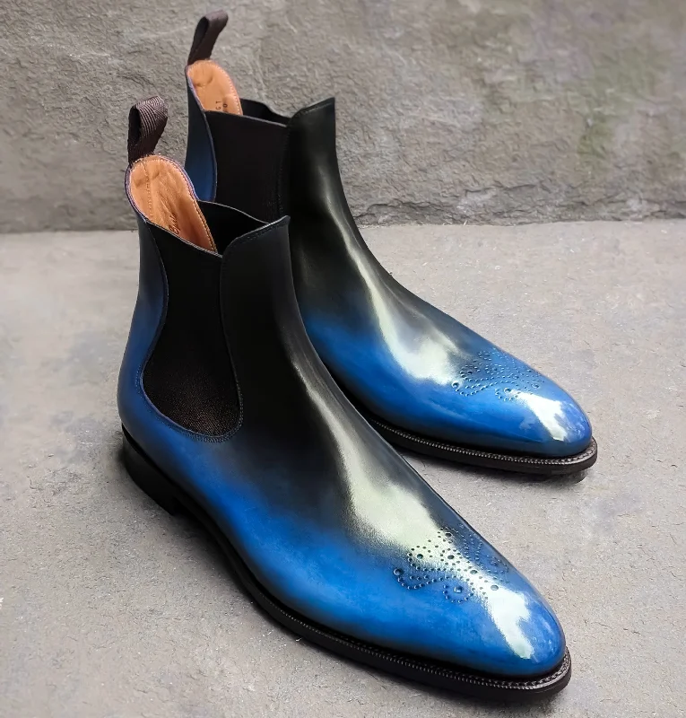 Patina Reverse Blue - MTO - Highland Tailored Oxford Style 