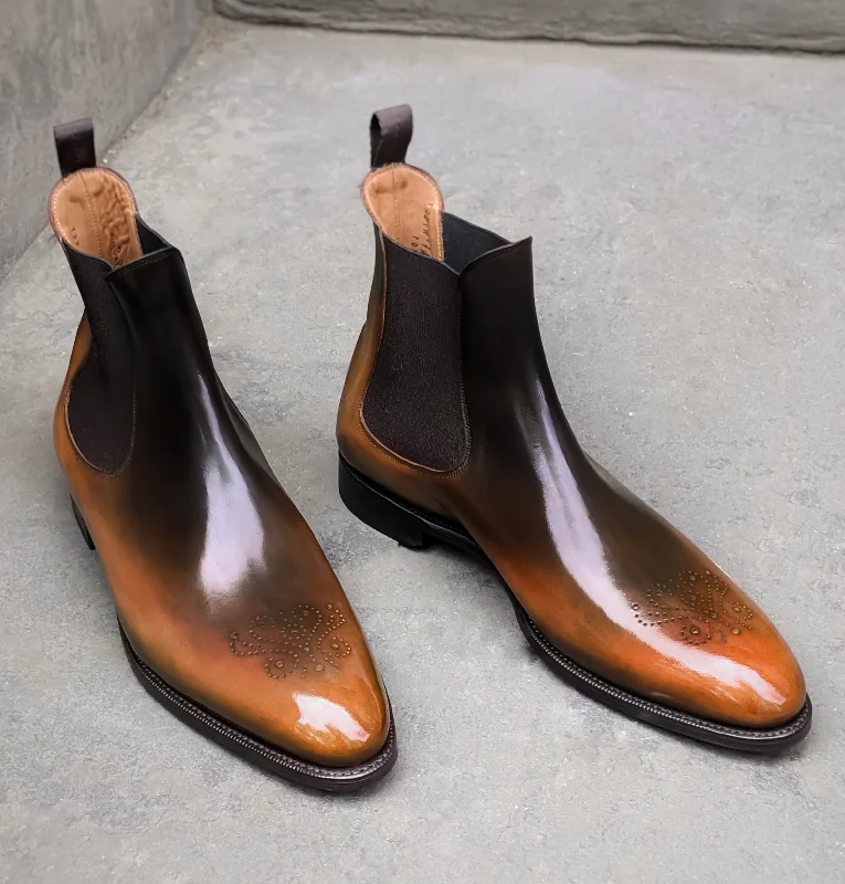 Patina Reverse Brown - MTO - Highland Wingtip Oxford Design 