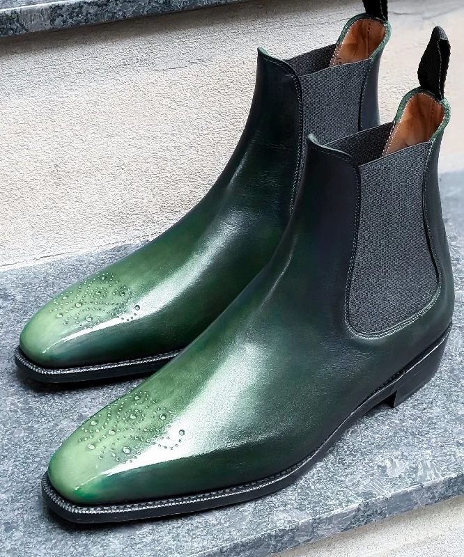 Patina Reverse Jade - MTO - Highland Comfortable Derby Style  