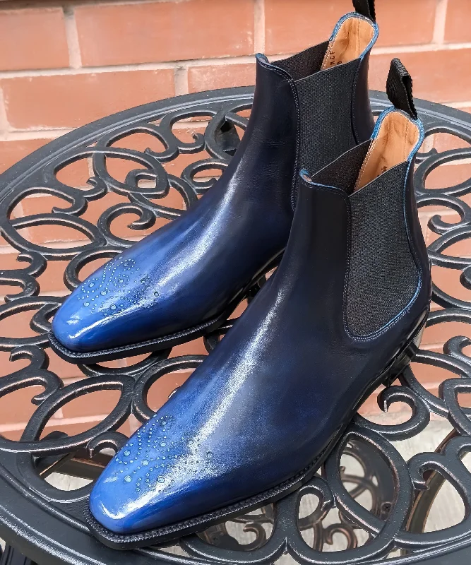 Patina Reverse Lapis Lazuli - MTO - Highland Elastic - Sided Chelsea Look  