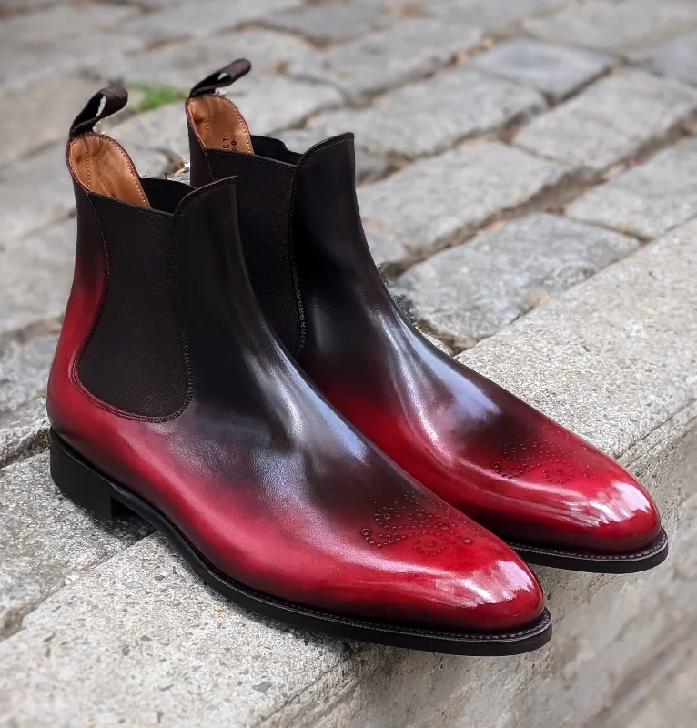 Patina Reverse Red - MTO - Highland Hip - Hop Sneaker Style  
