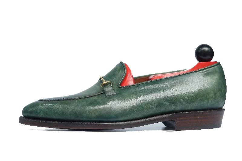 Pike - MTO - Forest Green Marble Patina - LPB Last - Single Leather Sole Bespoke Shoe Aesthetic Pike - MTO - Forest Green Marble Patina - LPB Last - Single Leather Sole Bespoke Shoe Aesthetic