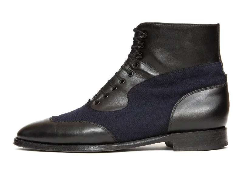 Pinehurst Redux - MTO - Black Calf / Navy Tukwila - TMG Last - Single Leather Sole Retro Basketball Sneaker Design Pinehurst Redux - MTO - Black Calf / Navy Tukwila - TMG Last - Single Leather Sole Retro Basketball Sneaker Design