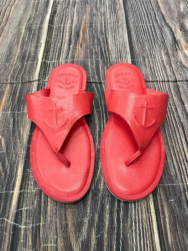 Pink Sandals Flip Flops Sperry, Size 9 Glow - in - the - Dark Shoe Design  