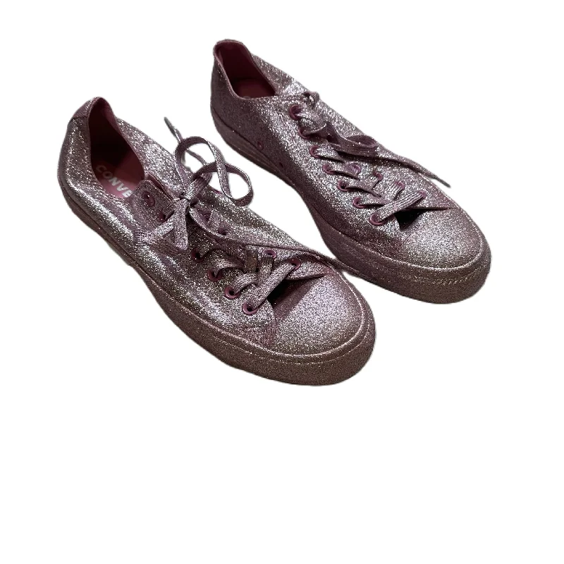 Pink Shoes Sneakers By Converse, Size: 11 Distressed Leather Shoe Style  